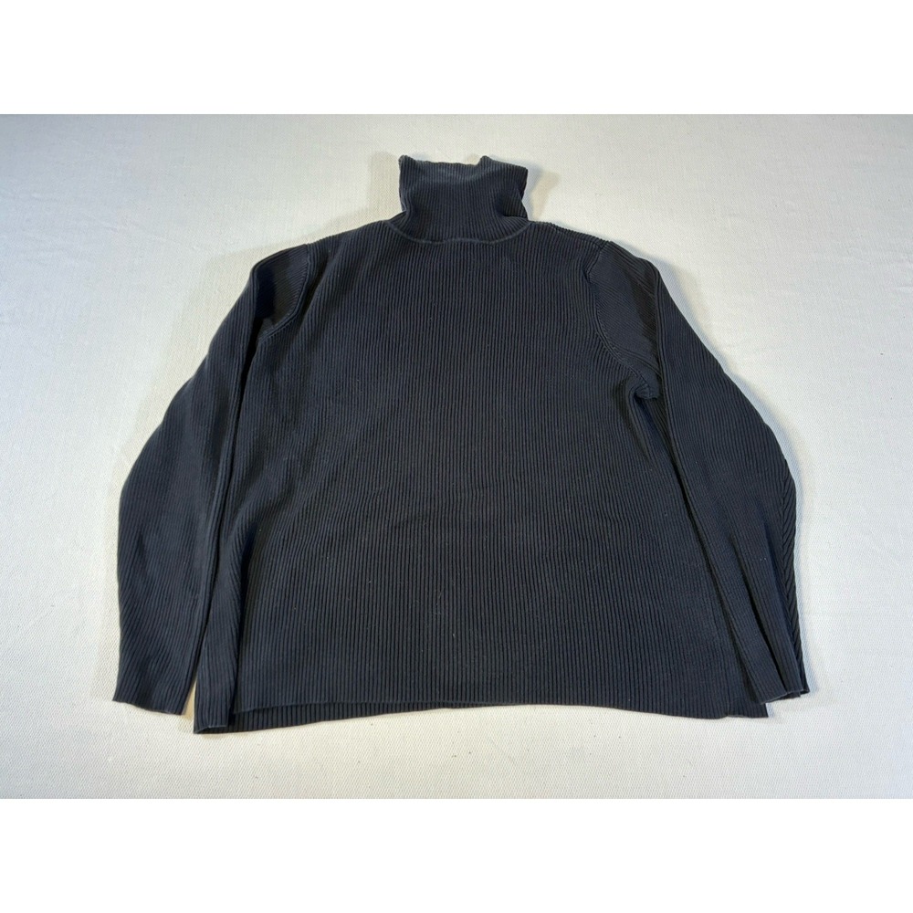 Lauren Ralph Lauren‎ Ribbed Turtleneck Sweater Black Missing Size Tag Med/Large - Picture 2 of 5